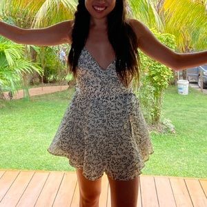 Princess Polly Floral Criss Cross Romper Playsuit